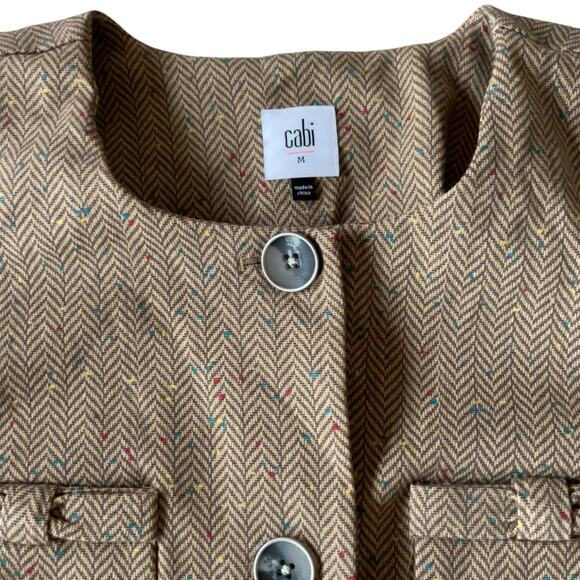 Cabi Penny Herringbone Blazer Cropped - Picture 6 of 10